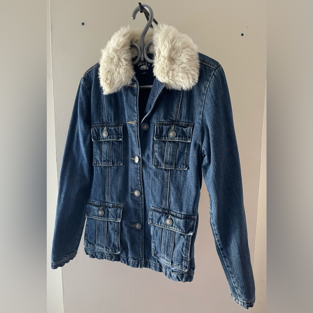 Vintage Roots Blue Denim Jean Jacket Size Small